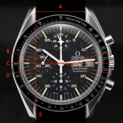 omega speedmaster dimensions