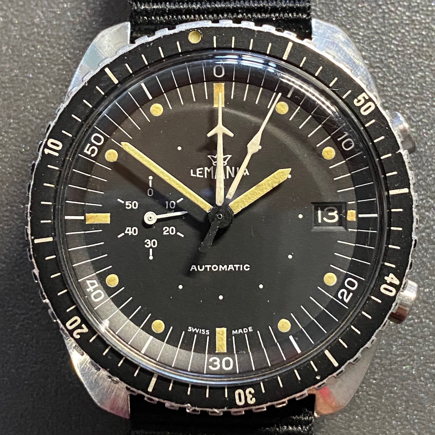 Lemania sales military watch